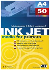 Folia do druku atrament. InkJet transparentna A4 op. 50 ark. Diamax, ARGO