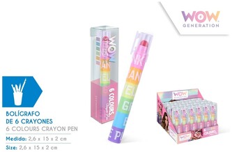 Kredka 6 kolorowa WoW Generation, Kids