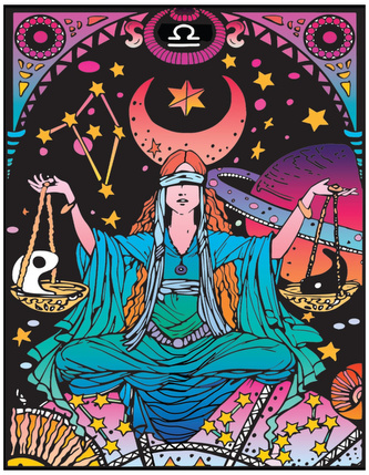 Kolorowanka welwetowa Zodiak Waga 29,7x21, Colorvelvet