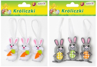 Króliczki z zawieszką 7cm WPK-8988, Aliga