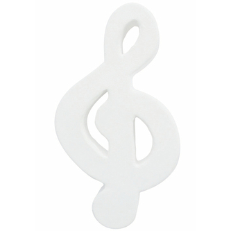 Sylwetka klucza wiolinowego 8.3 x 15.1 x 1.5 cm papierowa biała AC299, Decopatch