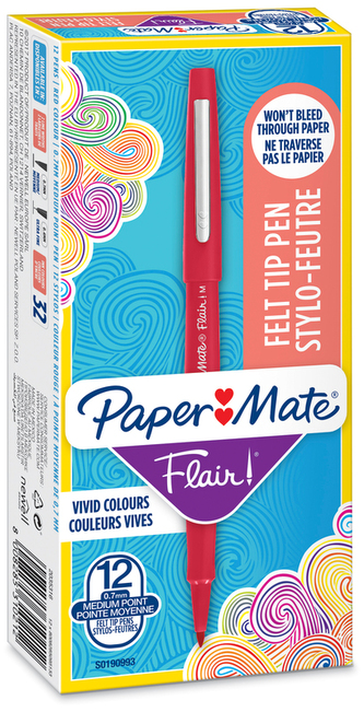 Pisak Flair Original czerwony Paper Mate