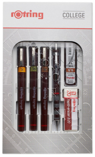 Tuszografy Isograph kpl.College Combi 0.2+0.3+0.5mm, Rotring