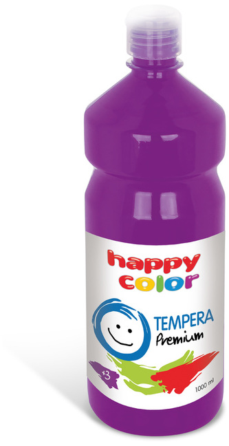 Farba tempera Premium 1000ml śliwkowa nr 63, Happy Color