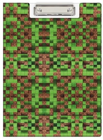 Teczka z klipem A4 z nadrukiem Pixels, Biurfol