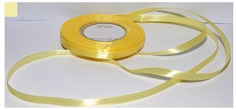 Wstążka satynowa żółta-słomkowa 25 mm 32 mb. AX25-02, Aliga