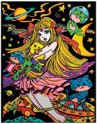 Kolorowanka welwetowa Dziewczyna w Kosmosie 47x35, Colorvelvet