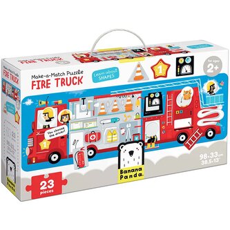 Make-a-Match Puzzle. Fire Truck