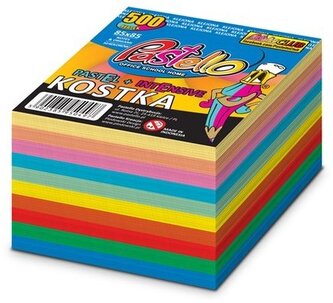 Kostka klejona 500k kolorowa, Pastello