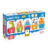 Make-a-Match Puzzle. Number Train 3+