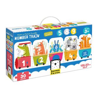 Make-a-Match Puzzle. Number Train 3+