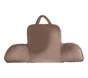 Polštář - opěrka na čtení - kávová - 50x100 cm