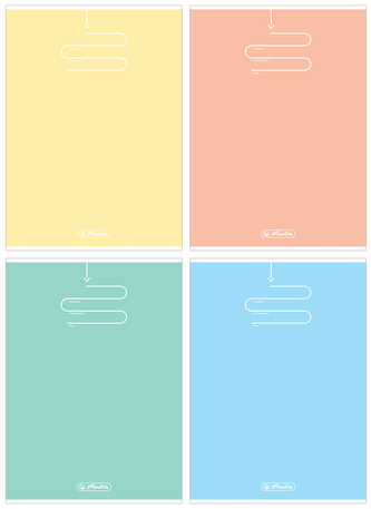 Zeszyt B5 96k. kratka Pastel Color Blocking 9583295, Herlitz