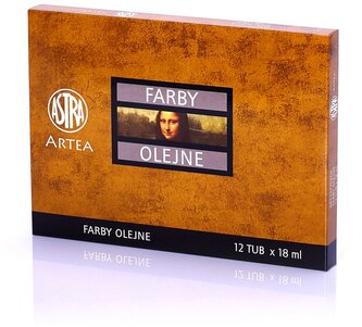 Farby olejne Artea zestaw nr I 12-kol. tuby po 18ml, Astra