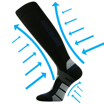 VoXX® podkolenky Signal černo-modrá 39-42 (26-28) 1 pár