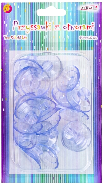 Przyssawki z gumowymi otworami 3cm, op. 20szt. PH-2815, Aliga