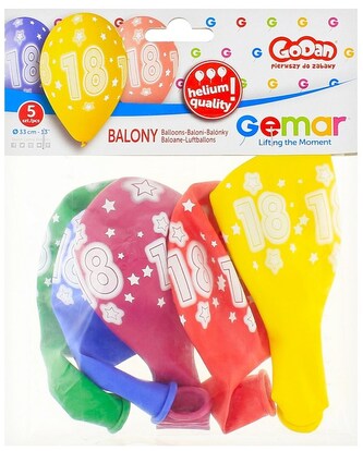 Balony Premium Hel z nadr. 18, 13" op. 5szt., GoDan