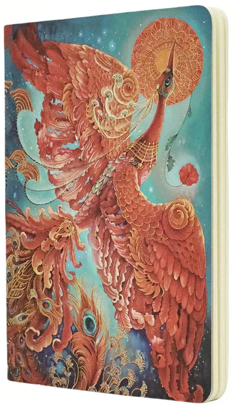 Zeszyt A5 40 k. gładki z perfor. 100g Birds of Happiness Firebird, Paperblanks