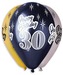 Balony Premium Happy Birthday 30, metaliczne, 12 / 6 szt., GoDan
