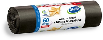 Worki na śmieci 60L z taśmą ściągającą 10 szt. Eco, Stella