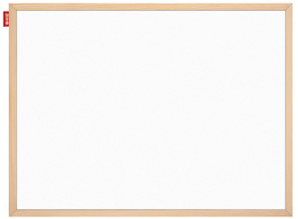 Tablica suchościeralno-magnetyczna 50 x 40 cm rama drewniana biała, MemoBe
