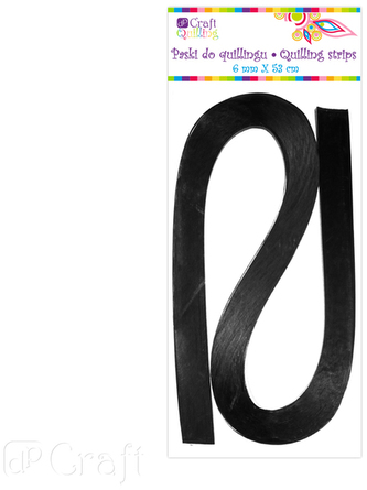 Paski do quillingu 6 mm - czarne, 100 szt, Dp Craft