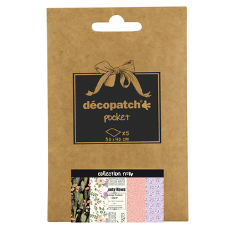 Papier do decoupage 5 ark. 30 x 40 cm kolekcja No. 16, Decopatch