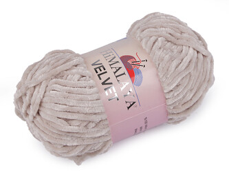 Pletací žinylková příze Velvet 100 g - 1 ks - 2 (90042) béžová světlá