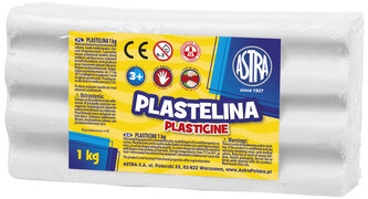 Plastelina biała 1 kg 303111001, Astra