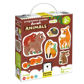 Progressive Puzzles. Forest Animals 2+
