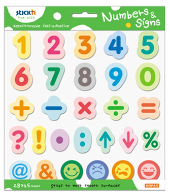 Karteczki samoprzylepne litery do nauki alfabetu 27x15 kartek, Stick`n