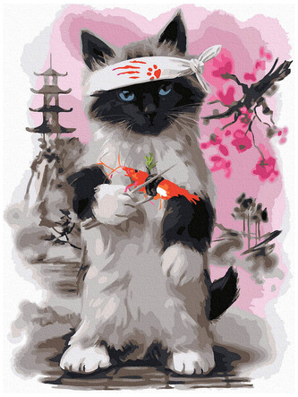 Numeromalowanie Classic 30x40 Japoński kot, iPicasso