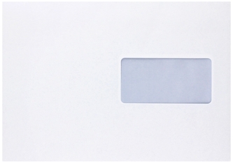 Koperty C5 białe HK okienko prawe/środek, poddruk, długi bok op. 500 szt., A&G;