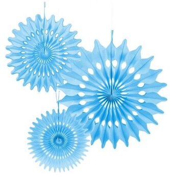 Rozety dekoracyjne, niebieskie, 3 szt., Arpex