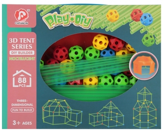 Klocki konstrukcyjne świecące. Słomki i kule