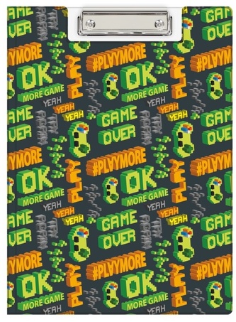 Teczka z klipem A4 z nadrukiem Game, Biurfol