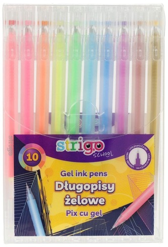 Długopis żelowy 10-kol., Strigo