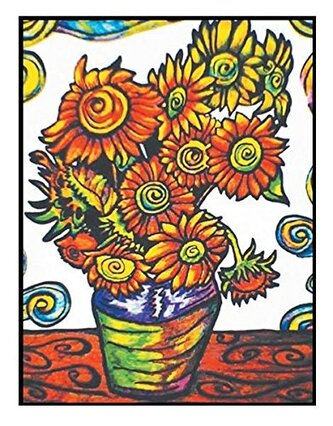 Kolorowanka welwetowa Van Gogh - Słoneczniki 47 x 35 cm, Colorvelvet