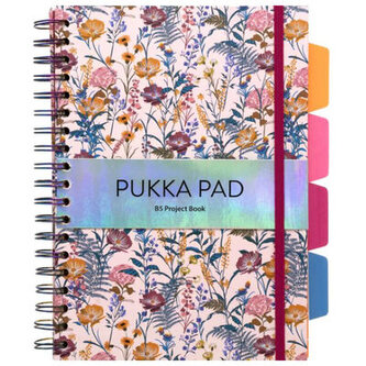 Kołobrulion Book Bloom. Kwiaty jasne. Pukka Project. B5 linia. 100 kartek