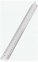 Linijka skalówka trójkątna 30 cm plastik. nr 31 Inżynier, Leniar