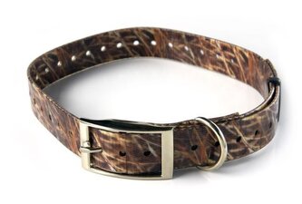 Plastový obojek hnědý maskáčový bez oka, 25 mm x 70 cm