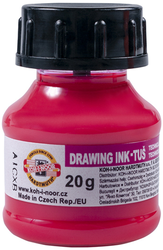 Tusz kreślarski Fluo różowy, Koh-I-Noor