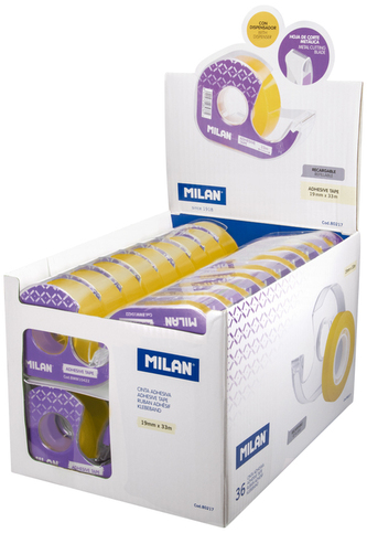 Taśma biurowa 19mm x 33m z dysp. 80217, Milan