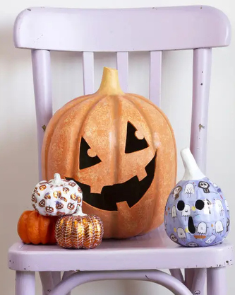 Dynia Lampion Halloween 28 x 28 x 30 cm z masy papierowej LA028C, Decopatch