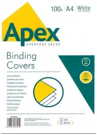 Okładka do bindowania A4 bezbarwna 0.15mm op. 100 ark., Apex