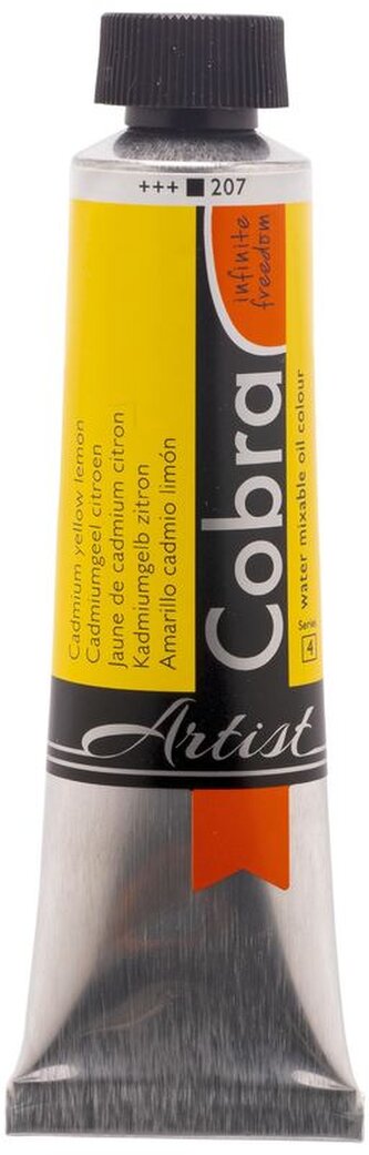 Farba olejna rozcieńczalna wodą, Cobra Artist 40 ml, Cadmium Yellow Lemon, Talens