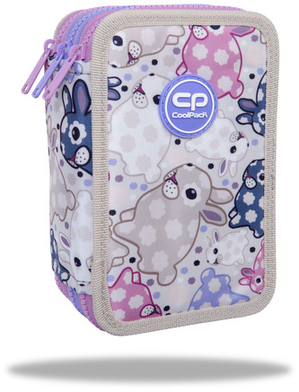 Piórnik potrójny z wyposażeniem Jumper 3 White Bunny CoolPack, Patio