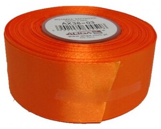 Wstążka satynowa 38mm/32m pomar. AX 38-03, Aliga