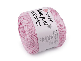 Bavlněná pletací příze Bouquet Unicolor 100 g - 1 ks - 5 (3211) růžová sv.