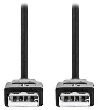 NEDIS kabel USB 2.0/ zástrčka USB-A - zástrčka USB-A/ černý/ bulk/ 5m